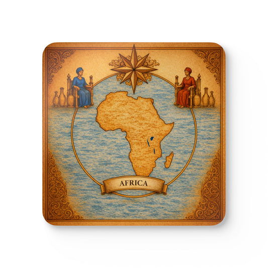 Coaster Set — Cartography Afrika - Queens