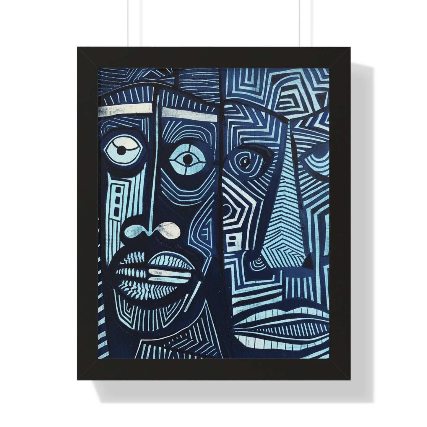 Framed Print — Abstract Faces No. 3