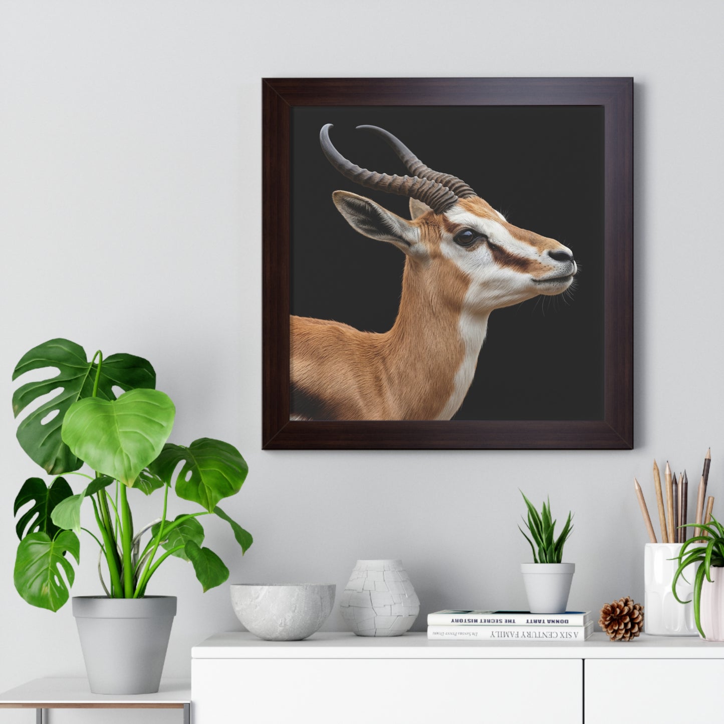 Framed Art Print – Springbok In Colour