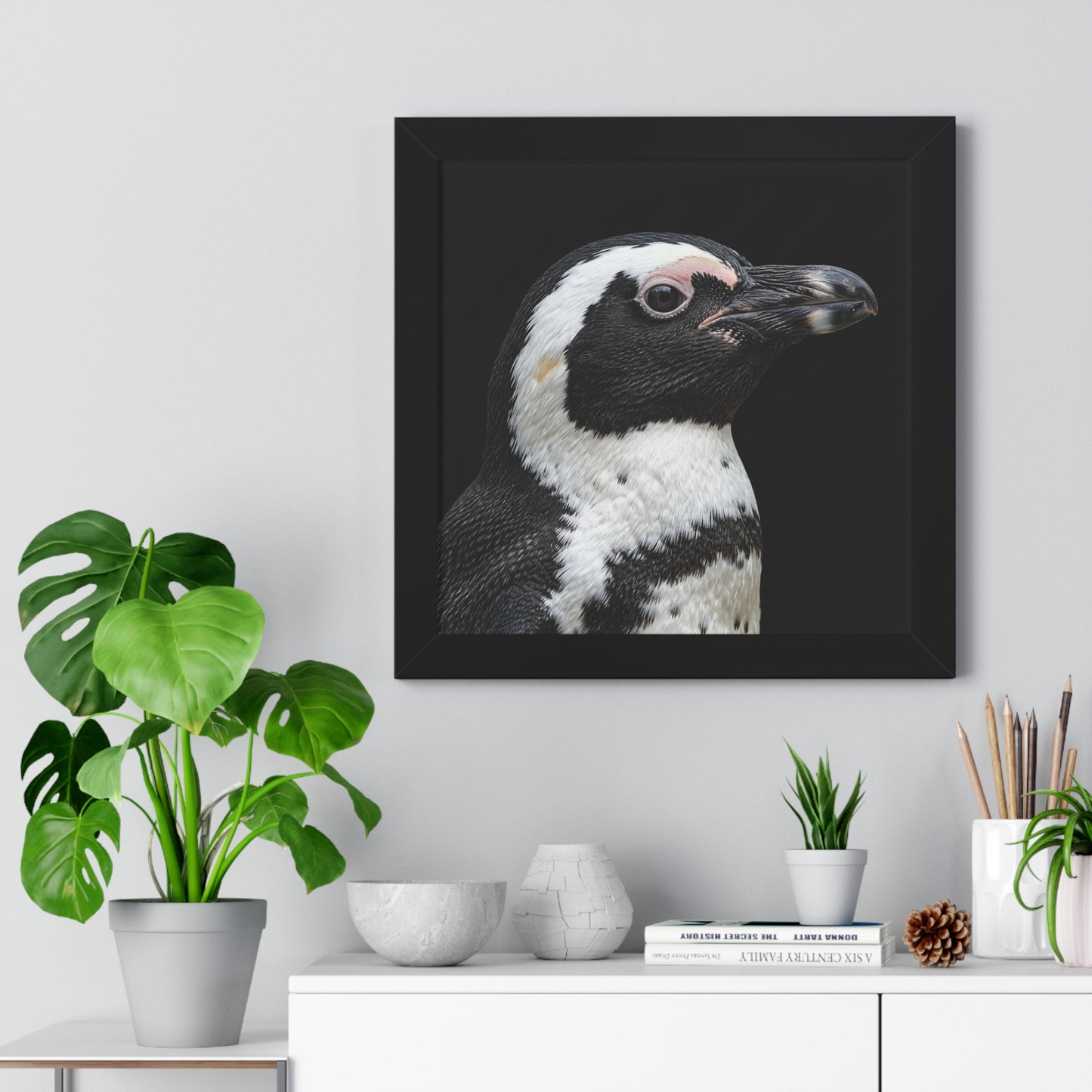 Framed Art Print – Afrikan Penguin In Colour