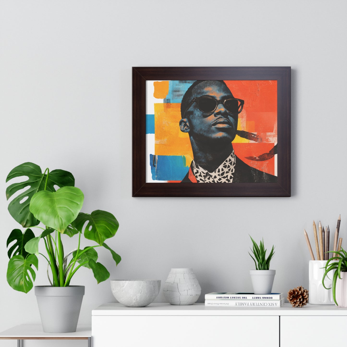 Framed Art Print – Jazzy Youth Portrait No. 3