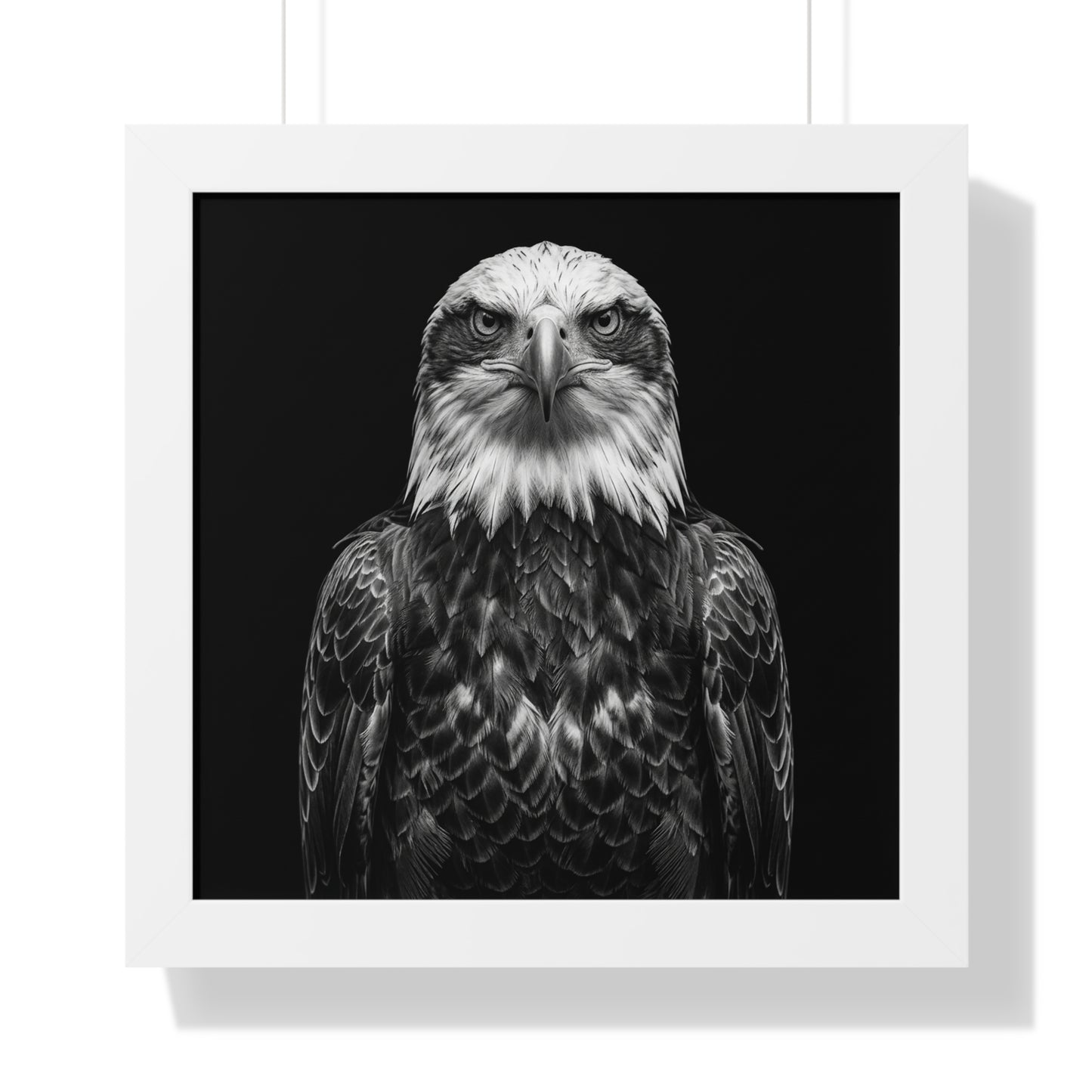 Framed Art Print – Fish Eagle In Black