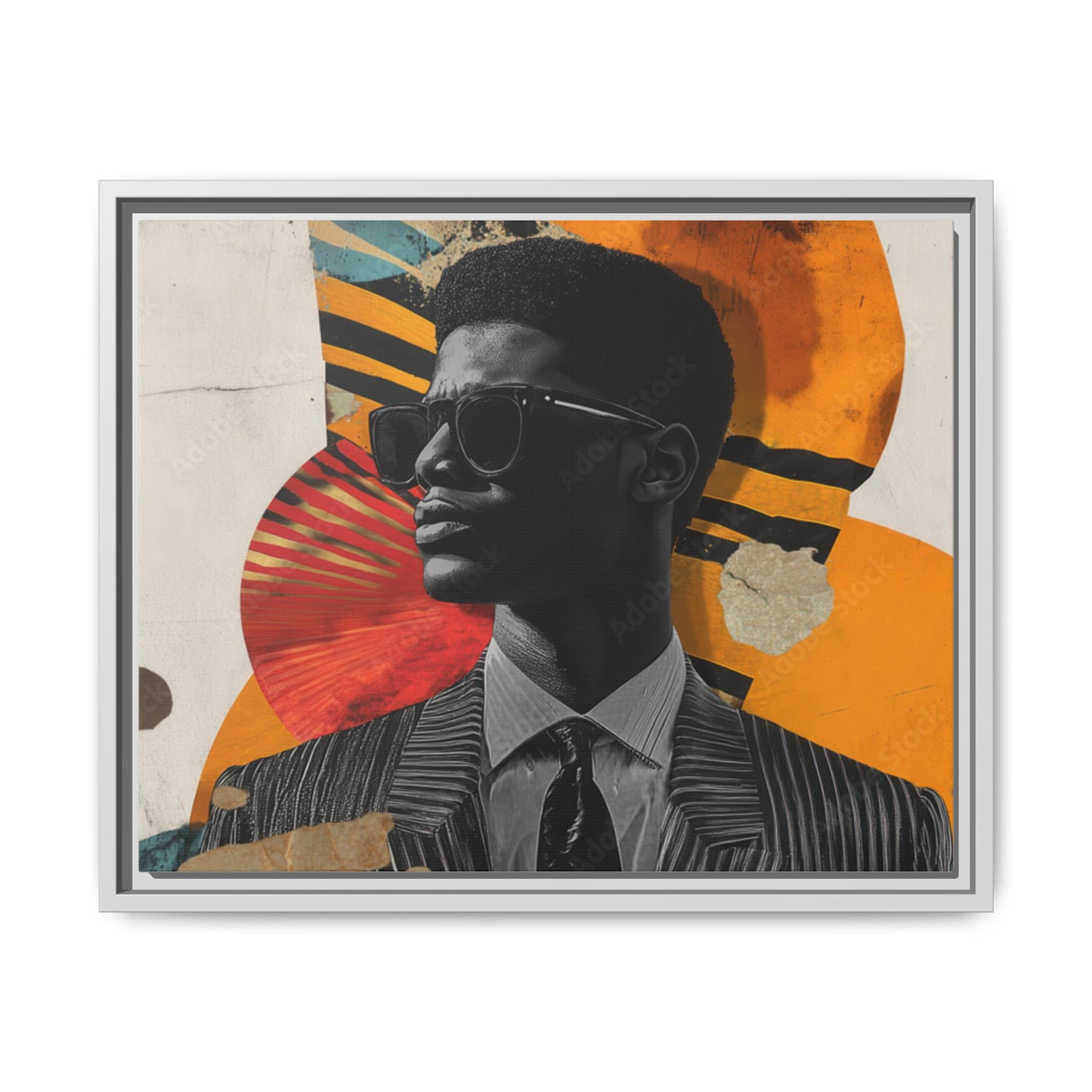 Framed Canvas Print — Jazzy Youth Portrait No. 2