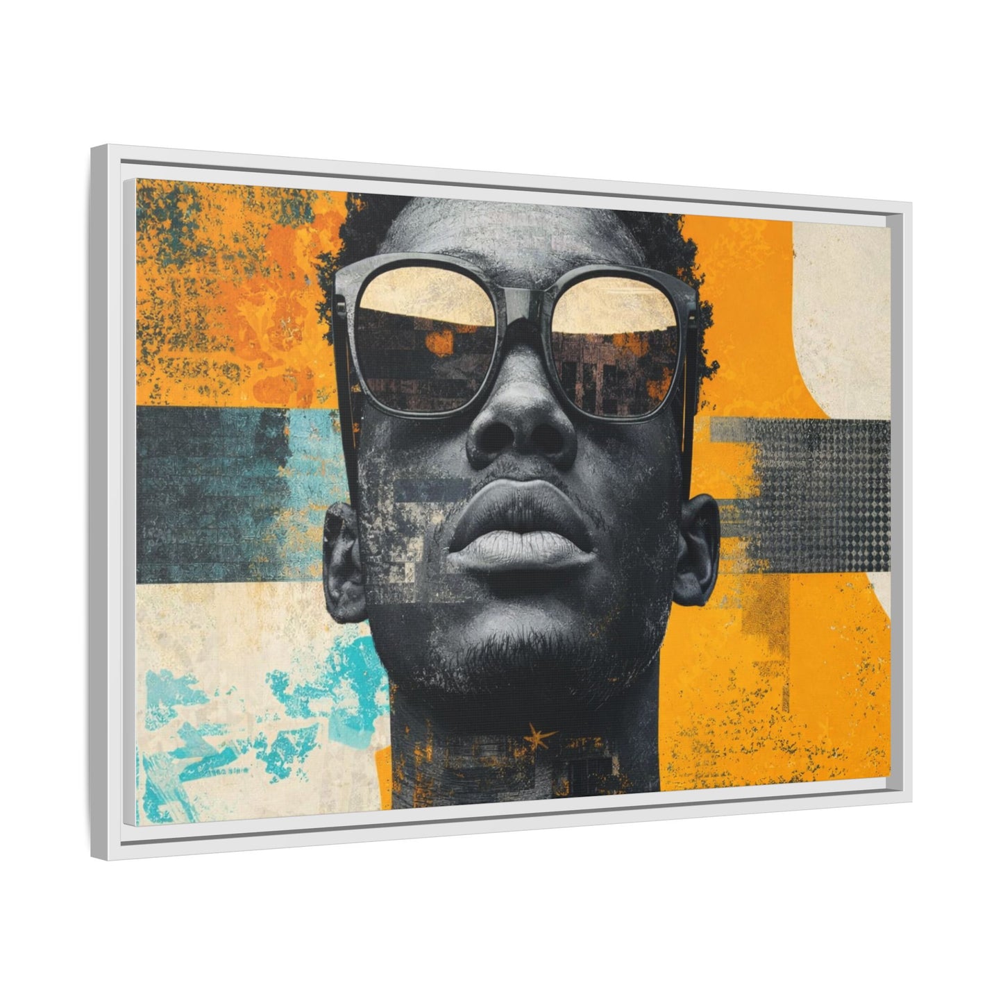 Framed Canvas Print — Jazzy Youth Portrait No. 5