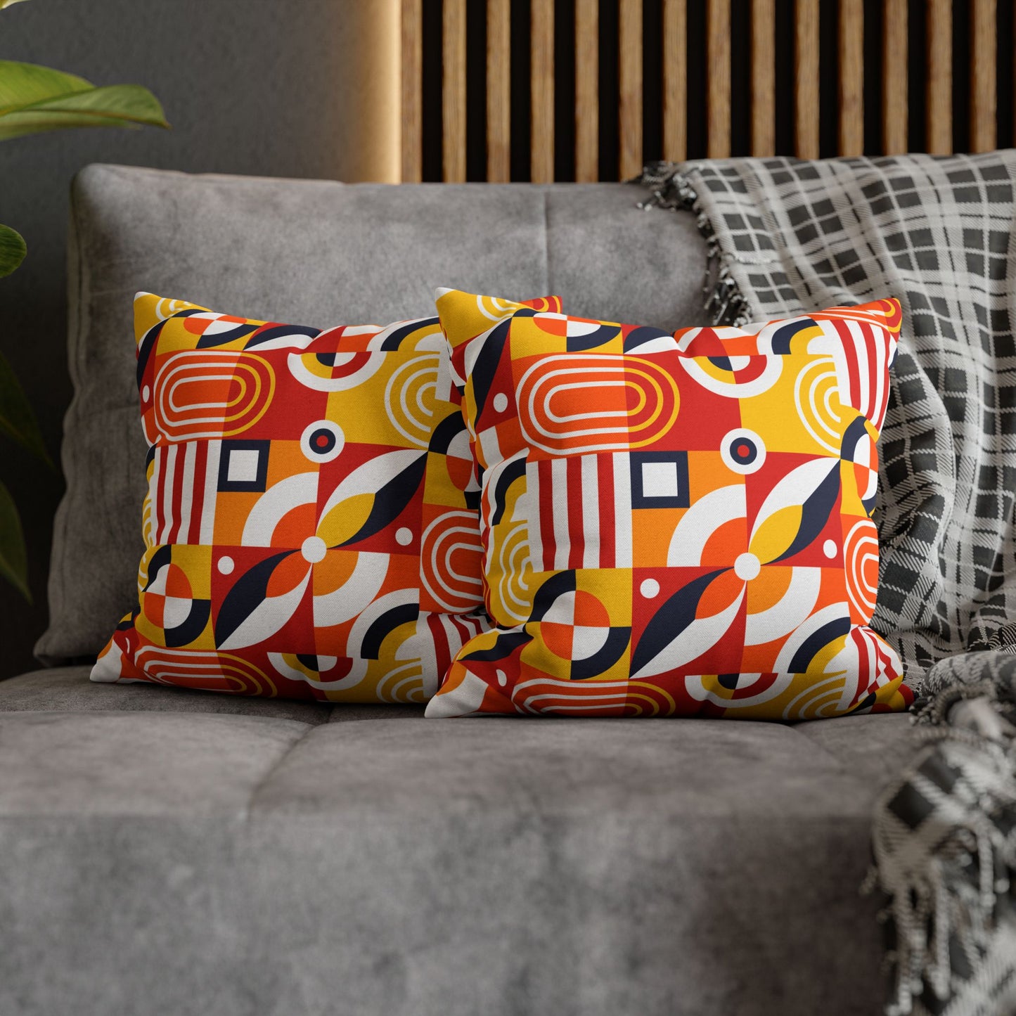 Spun Square Pillow — Abstract Accent I