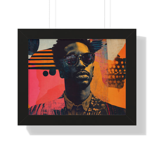 Framed Art Print – Jazzy Youth Portrait No. 8
