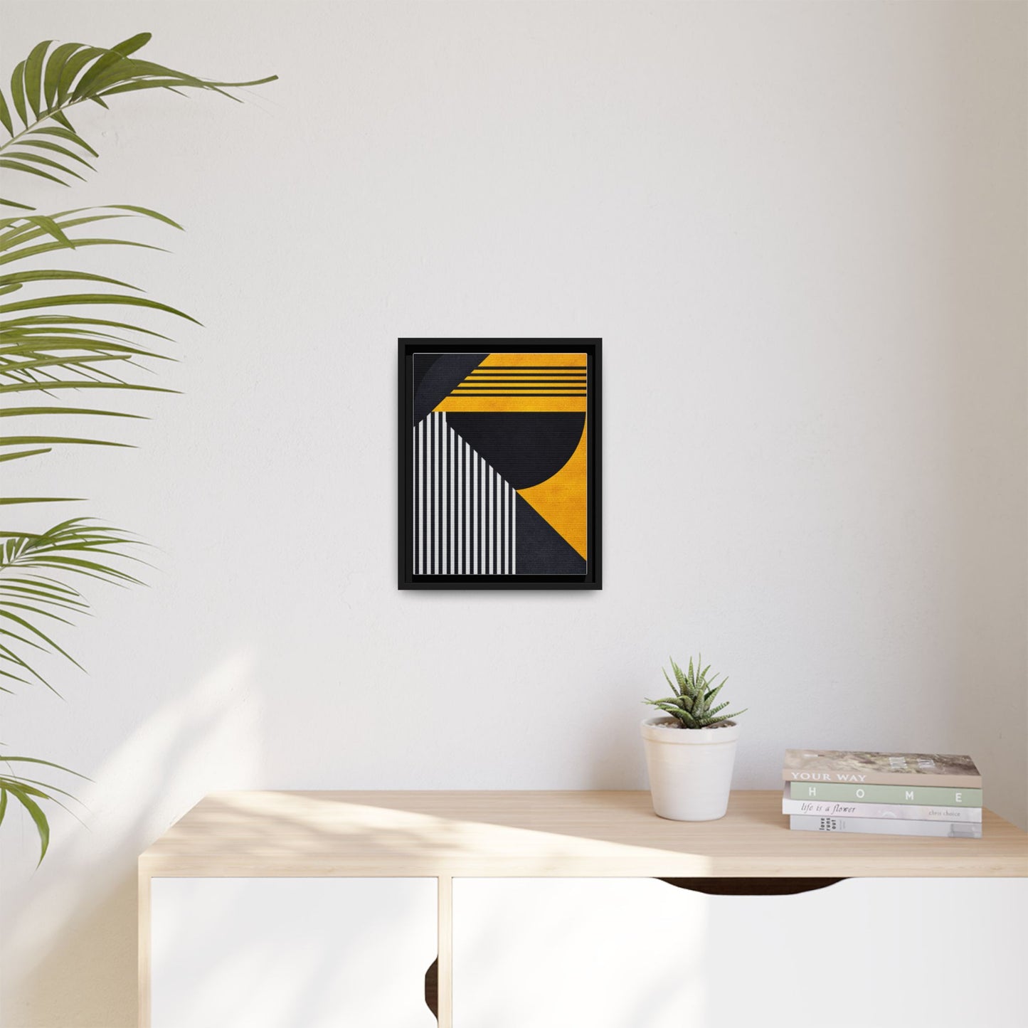 Framed Canvas Print — Afro Modern Geometric No. 1