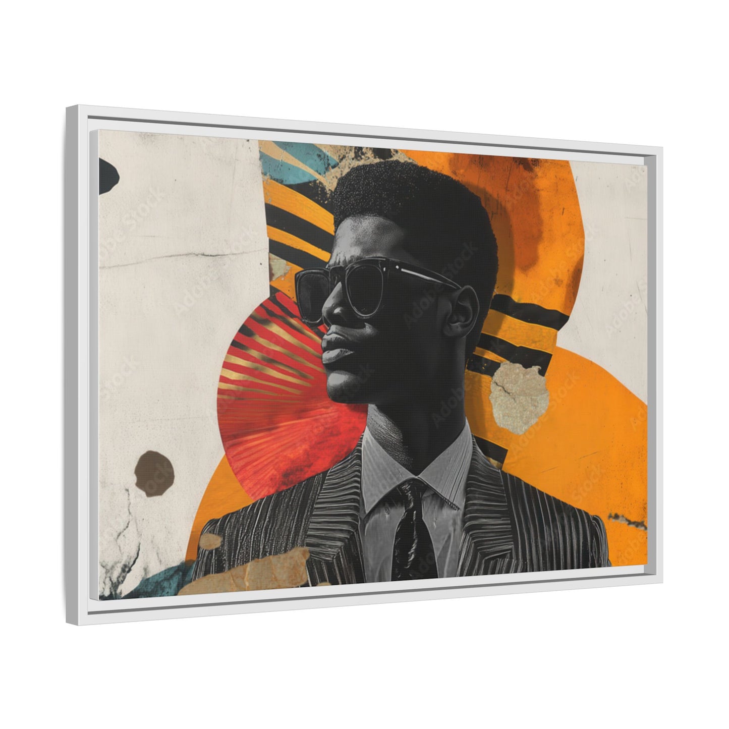 Framed Canvas Print — Jazzy Youth Portrait No. 2