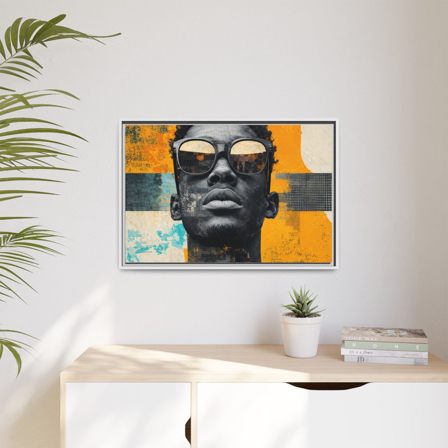 Framed Canvas Print — Jazzy Youth Portrait No. 5