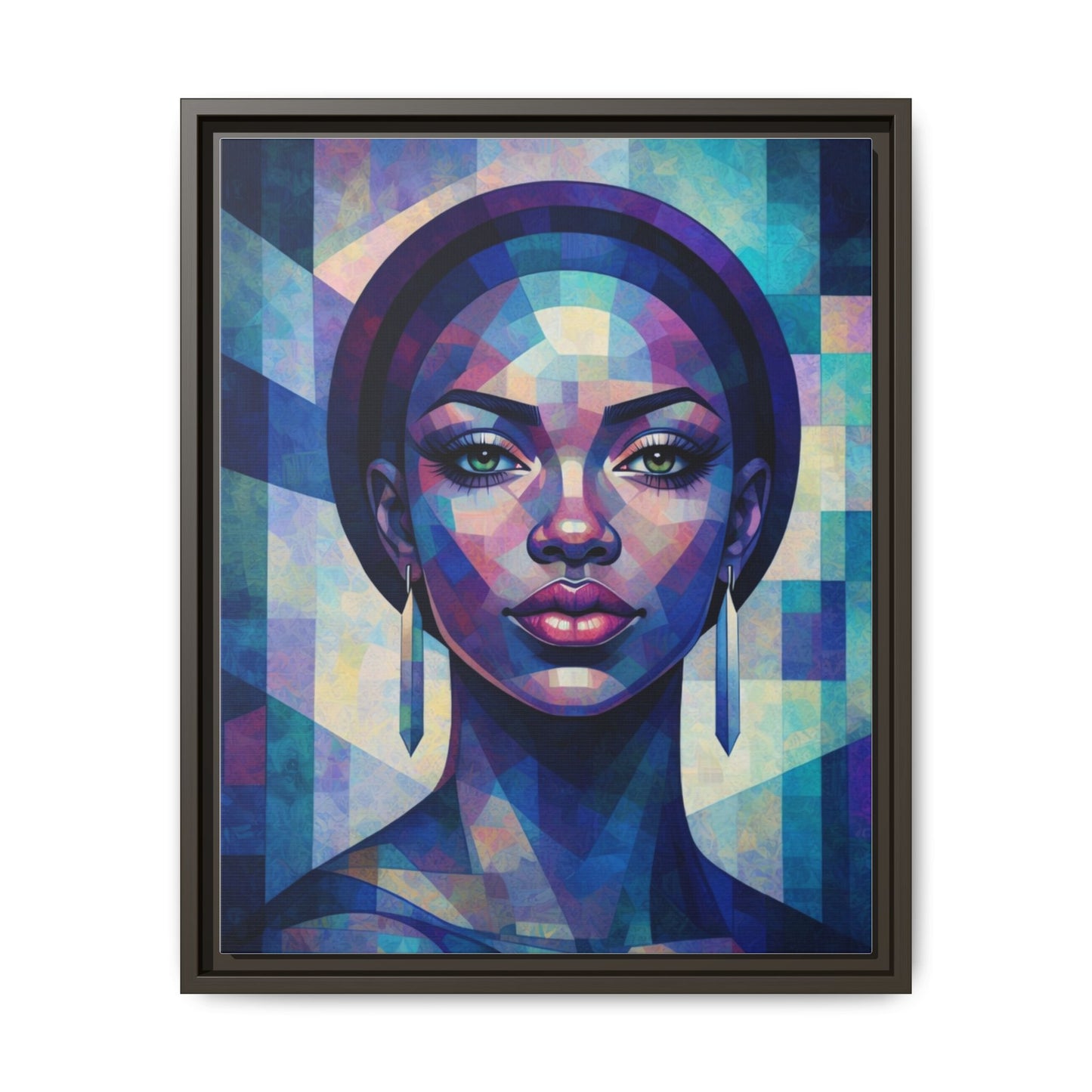 Framed Canvas Print — Blue Beauty 1