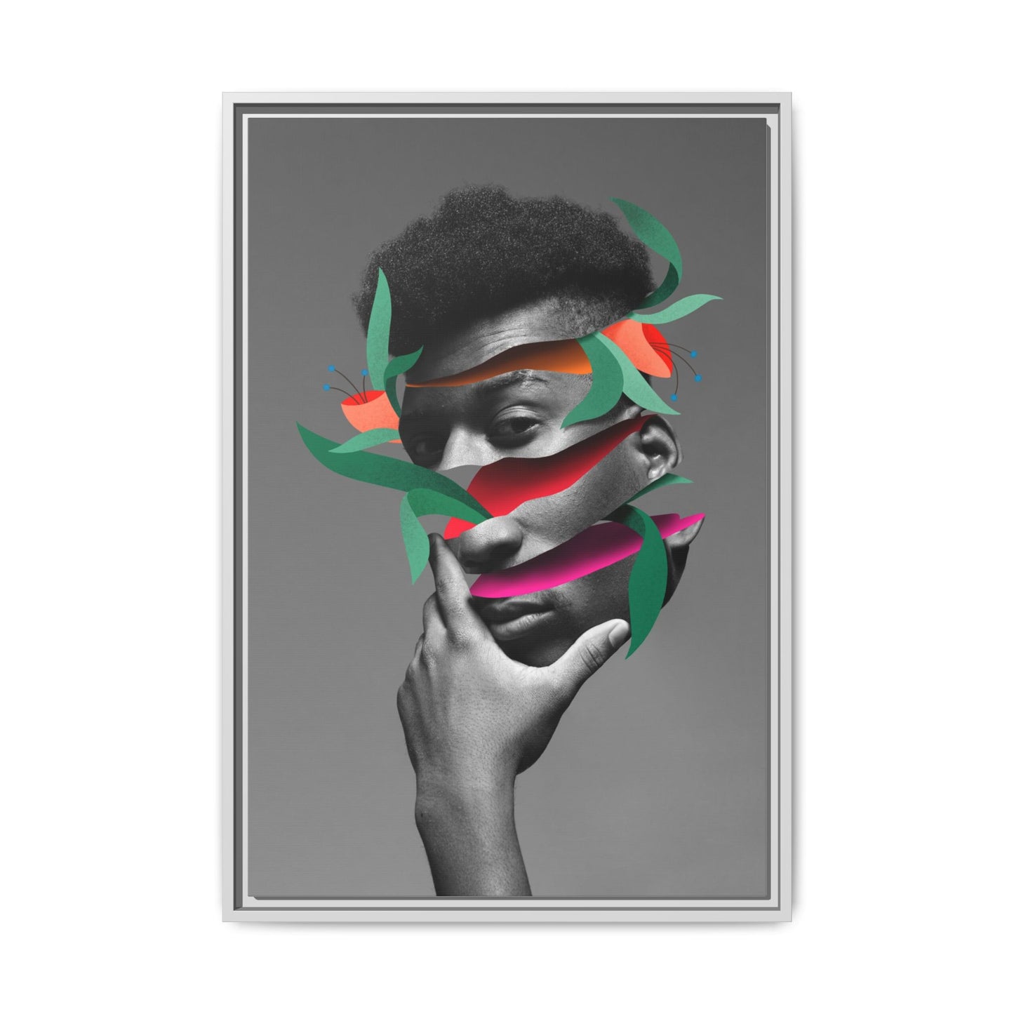 Framed Canvas Print — Psychadelic Man No. 2
