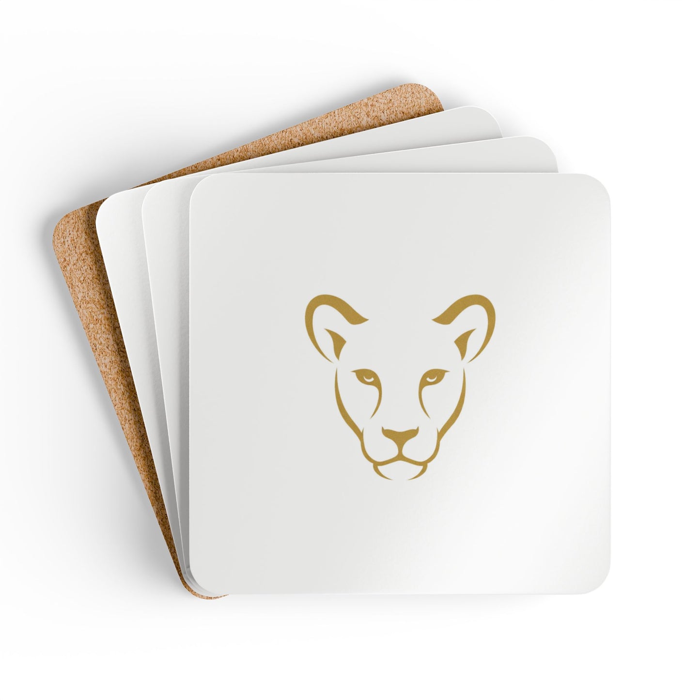 Cork Coaster Set — Lioness