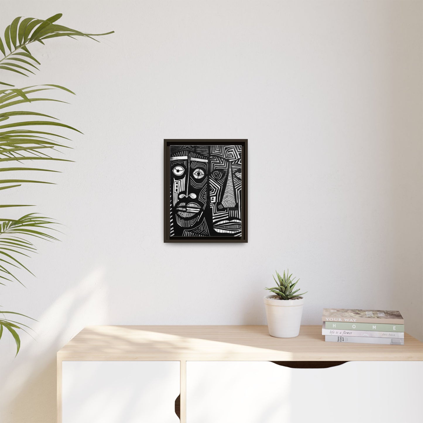Framed Canvas Print — Abstract Faces No. 2