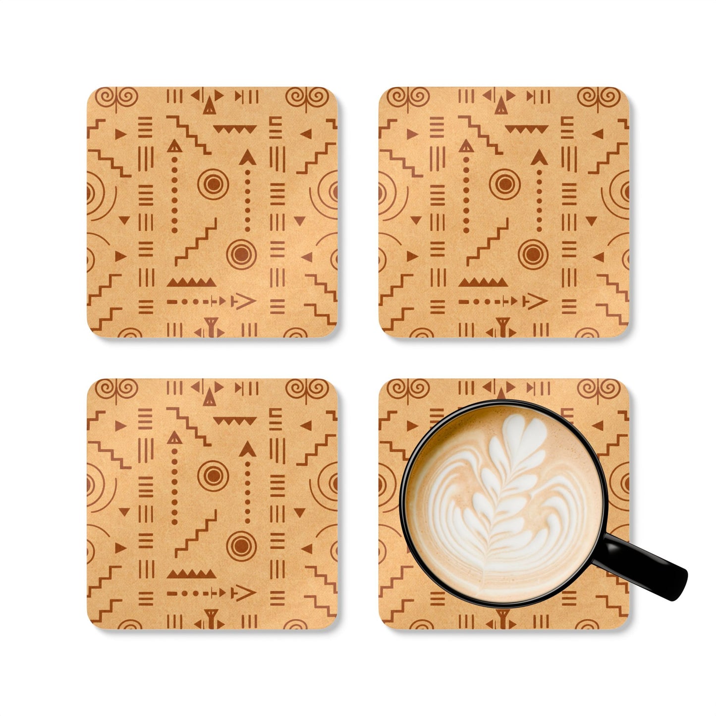 Coaster Set — Afro Brown I