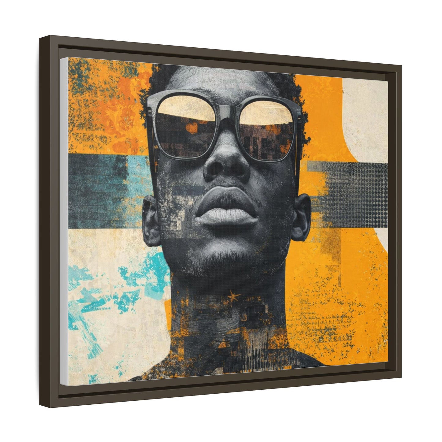 Framed Canvas Print — Jazzy Youth Portrait No. 5