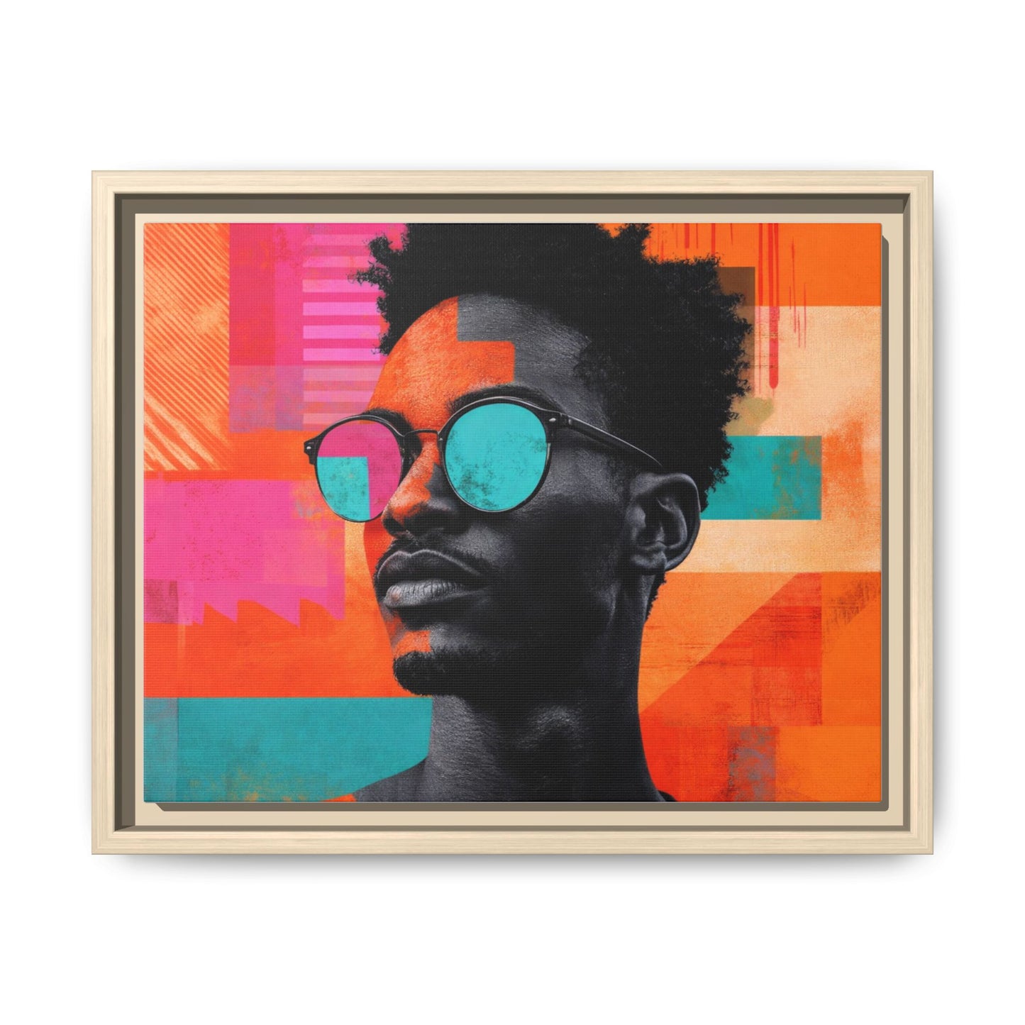 Framed Canvas Print — Jazzy Youth Portrait No. 4
