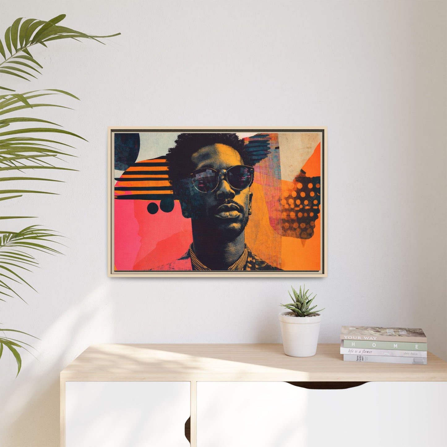 Framed Canvas Print — Jazzy Youth Portrait No. 8