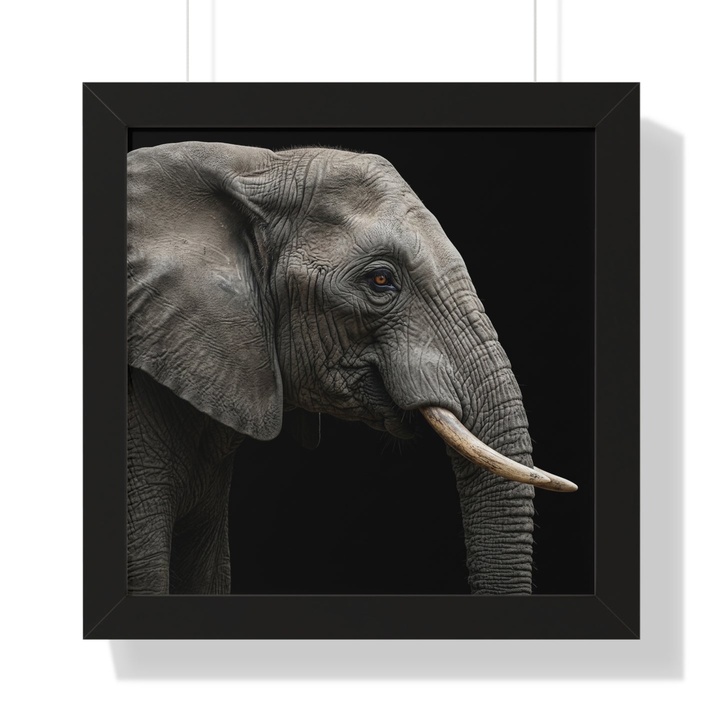 Framed Art Print – Elephant in Colour