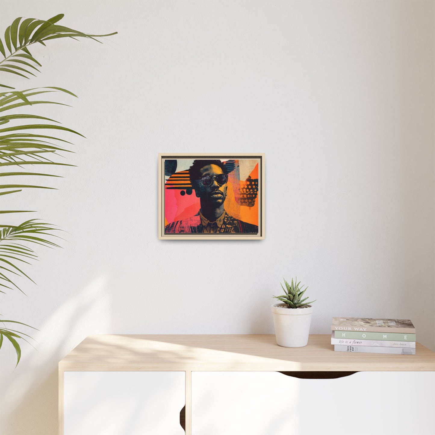 Framed Canvas Print — Jazzy Youth Portrait No. 8