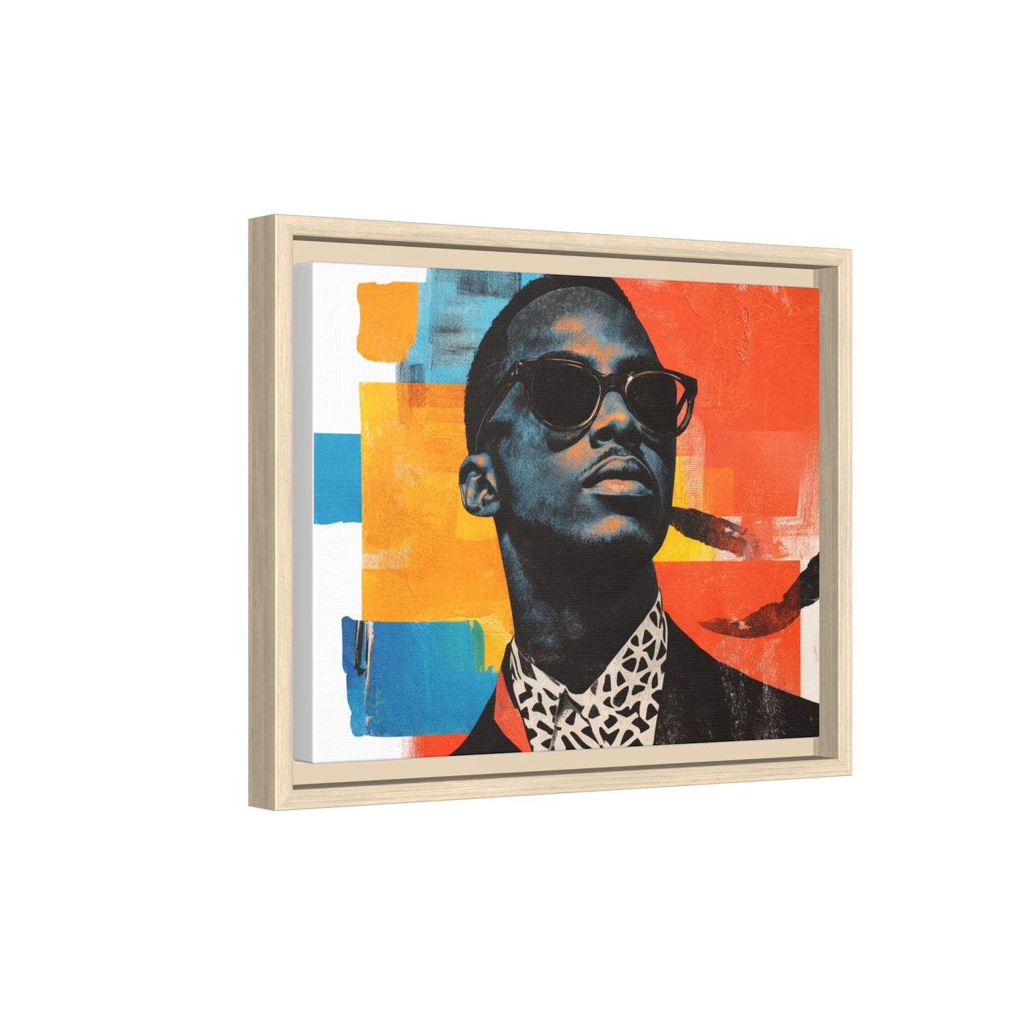 Framed Canvas Print — Jazzy Youth Portrait No. 3