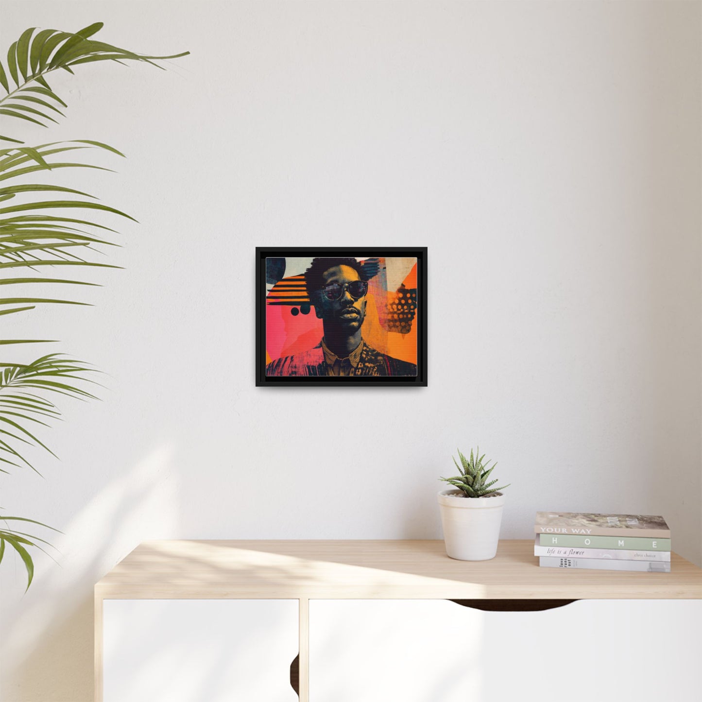 Framed Canvas Print — Jazzy Youth Portrait No. 8