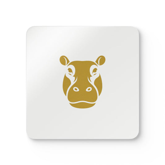 Cork Coaster Set — Hippo