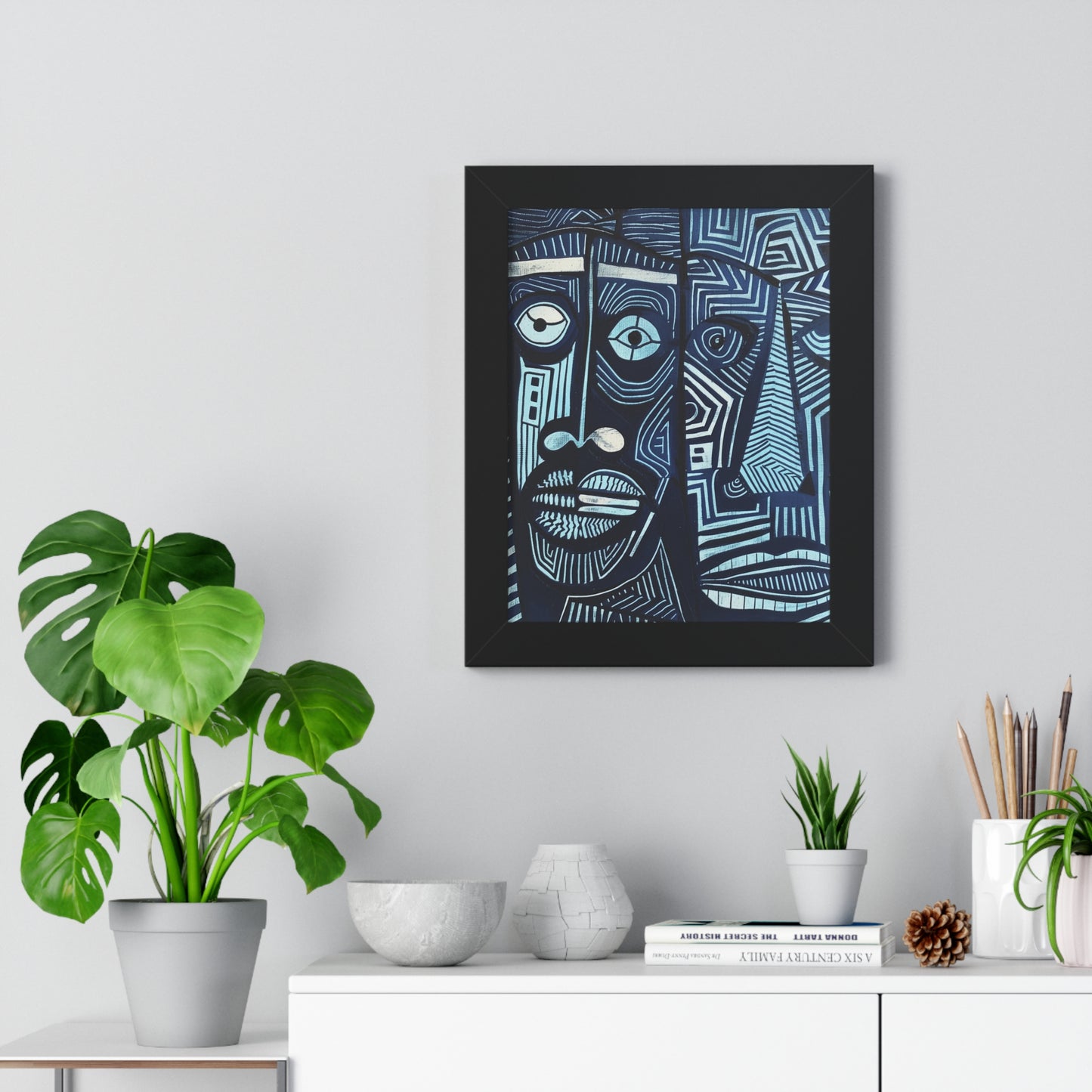 Framed Print — Abstract Faces No. 3
