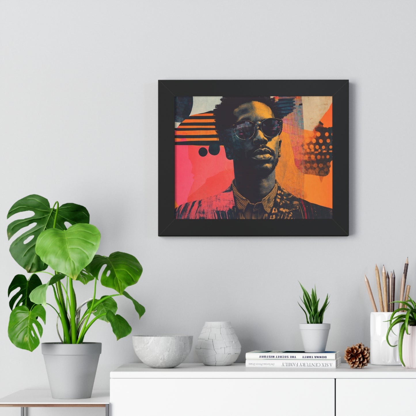Framed Art Print – Jazzy Youth Portrait No. 8