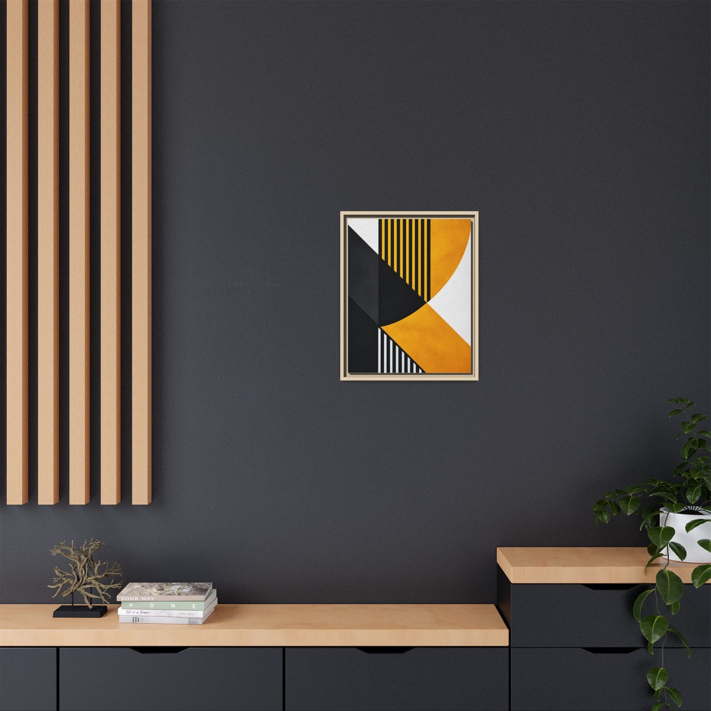 Framed Canvas Print — Afro Modern Geometric No. 2