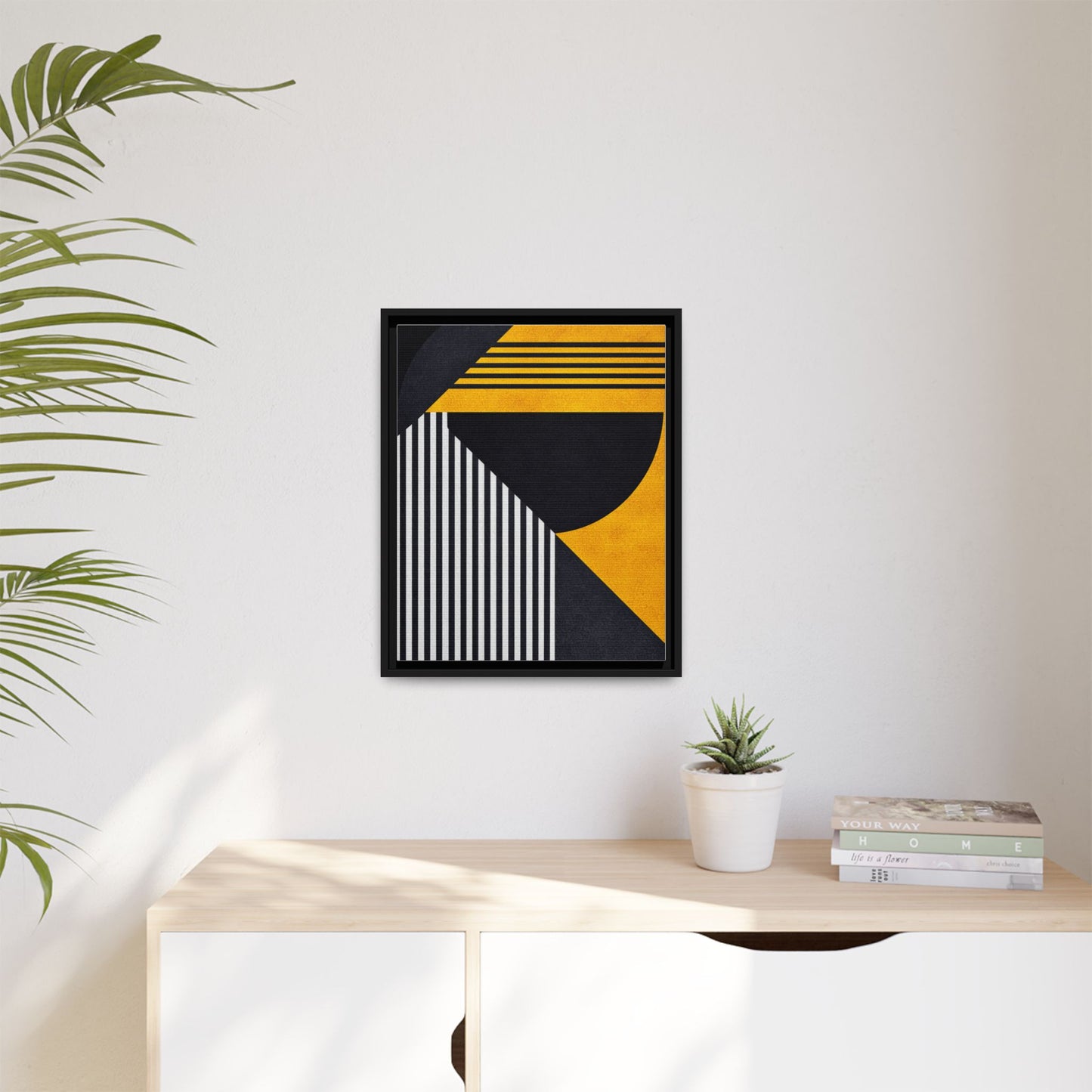 Framed Canvas Print — Afro Modern Geometric No. 1