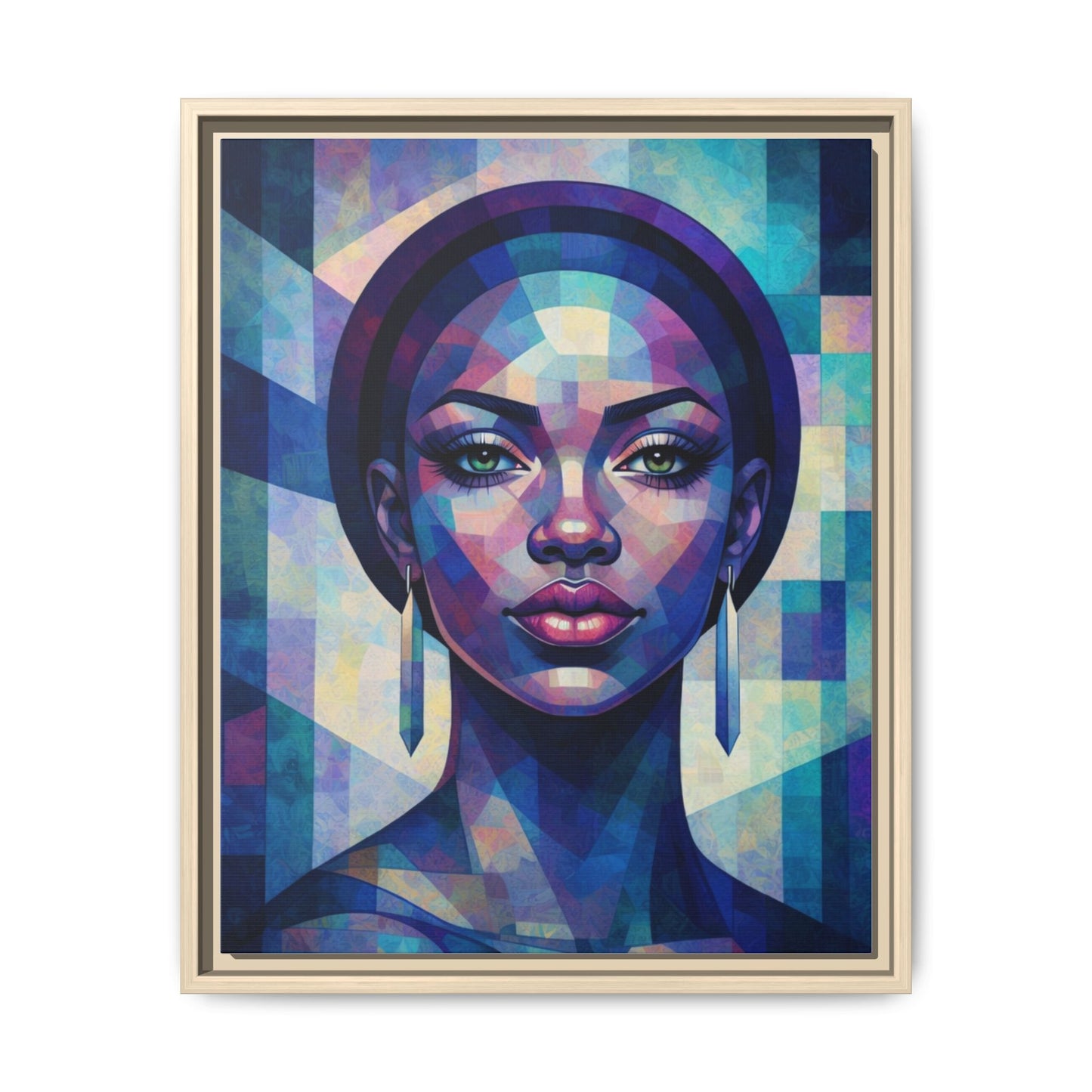 Framed Canvas Print — Blue Beauty 1