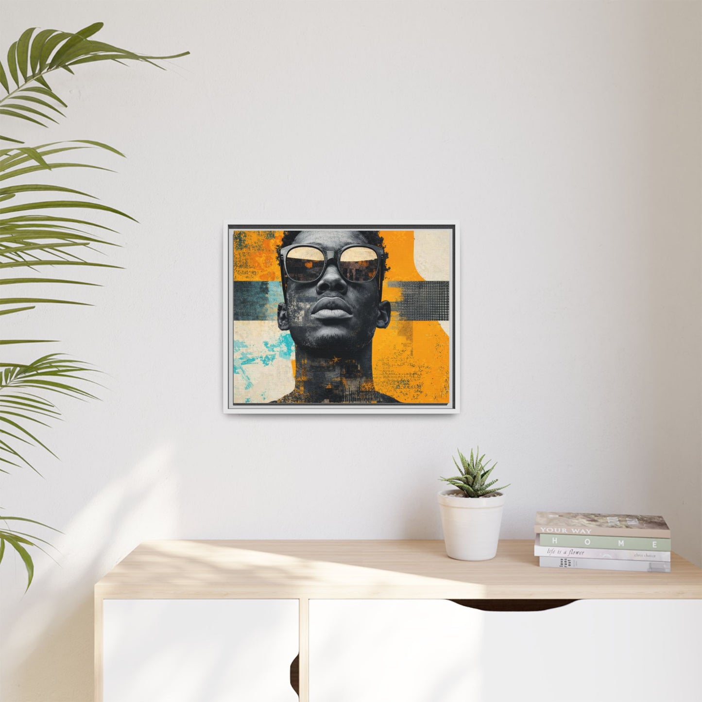 Framed Canvas Print — Jazzy Youth Portrait No. 5