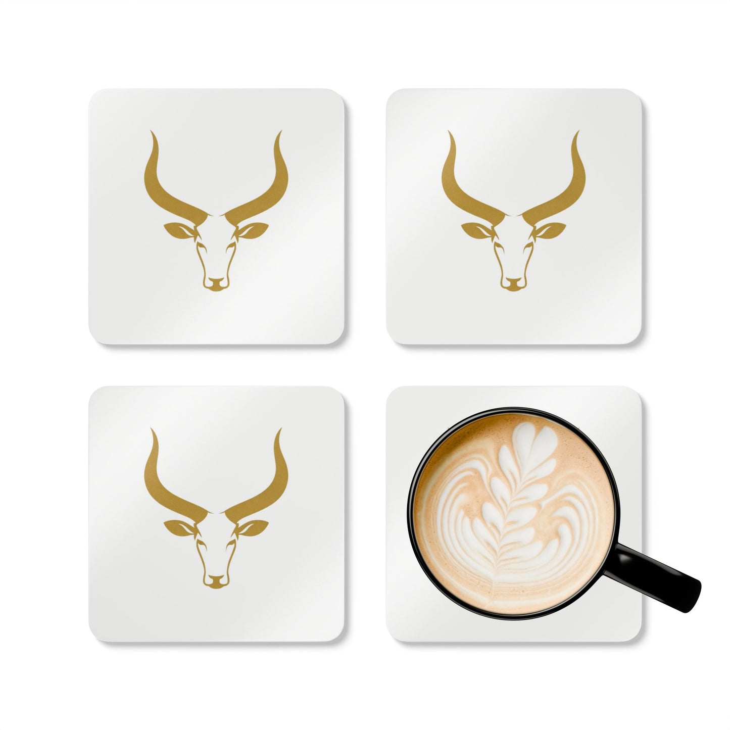 Cork Coaster Set — Ankole Cow