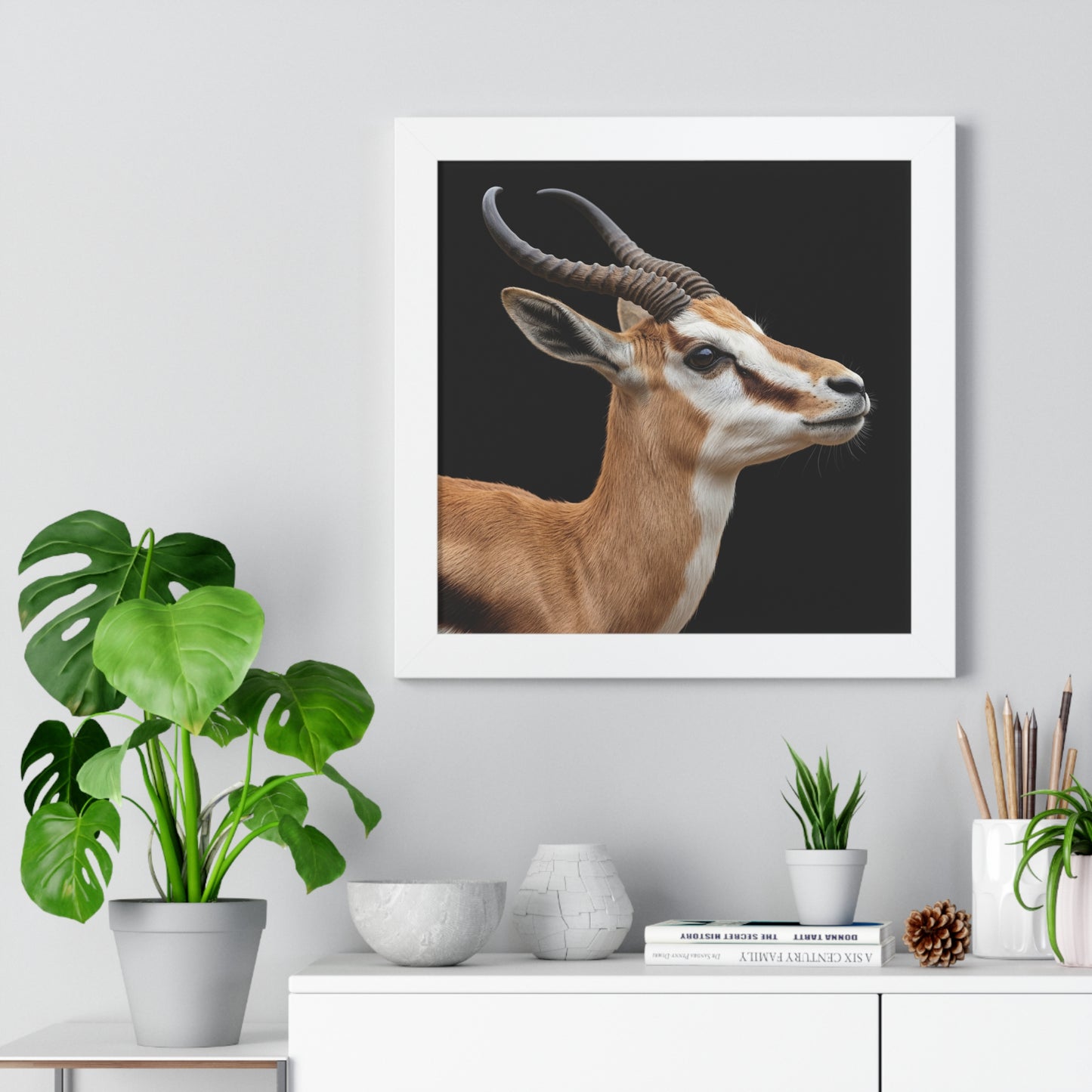 Framed Art Print – Springbok In Colour