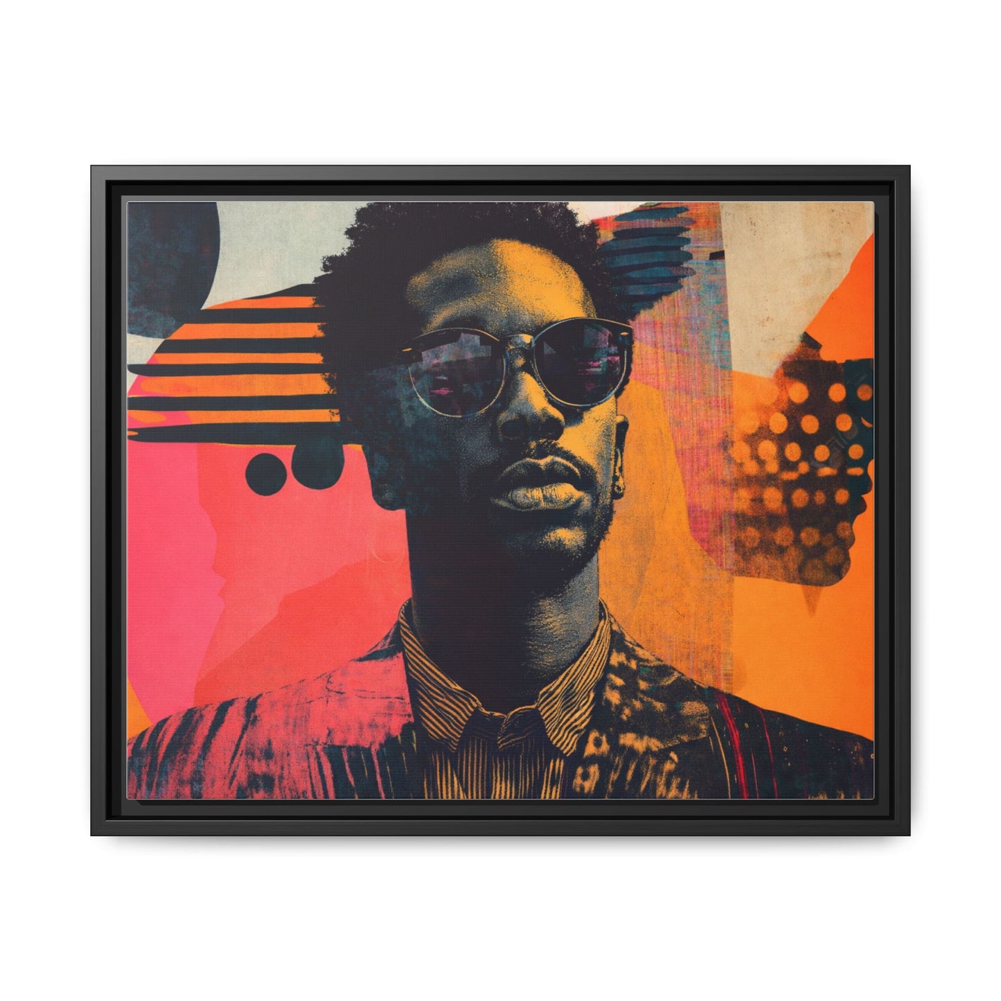 Framed Canvas Print — Jazzy Youth Portrait No. 8