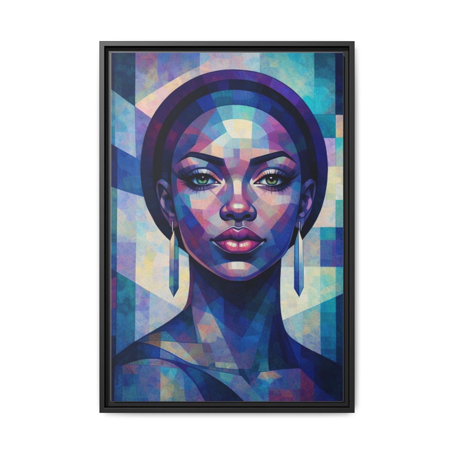 Framed Canvas Print — Blue Beauty 1