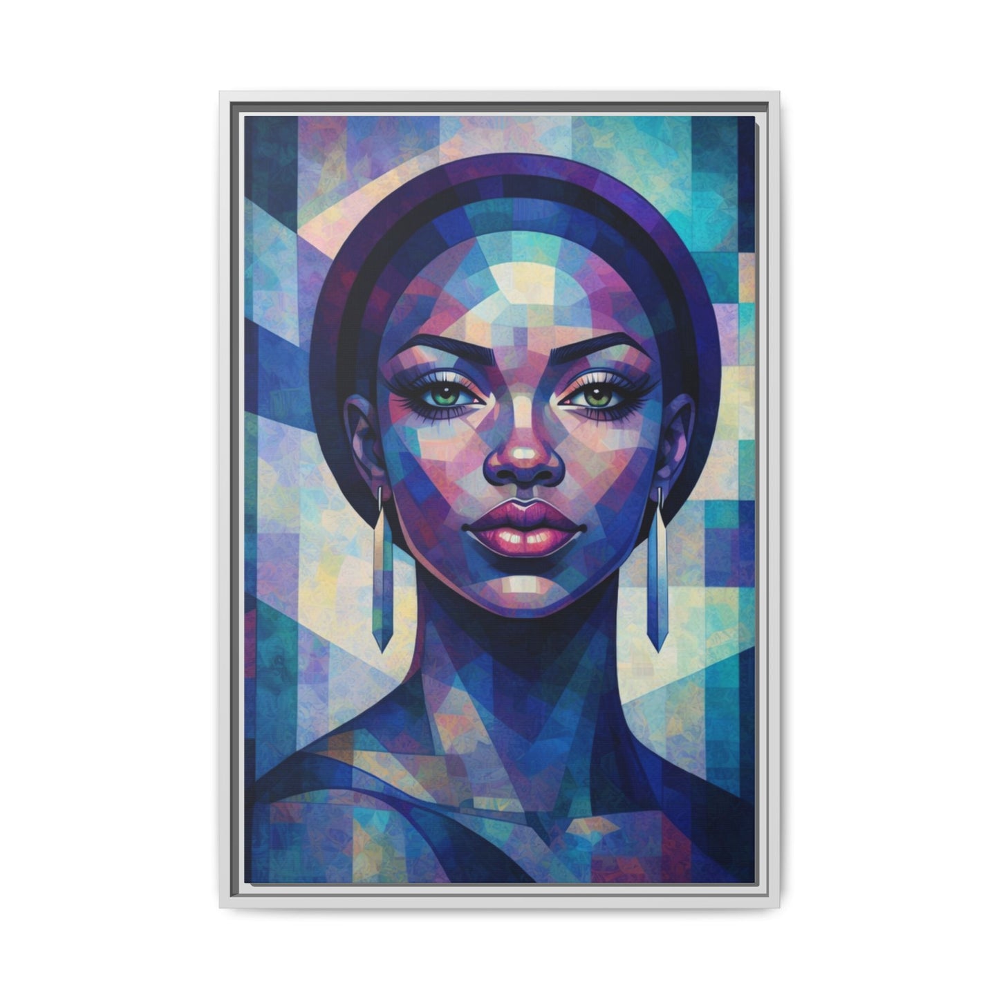 Framed Canvas Print — Blue Beauty 1