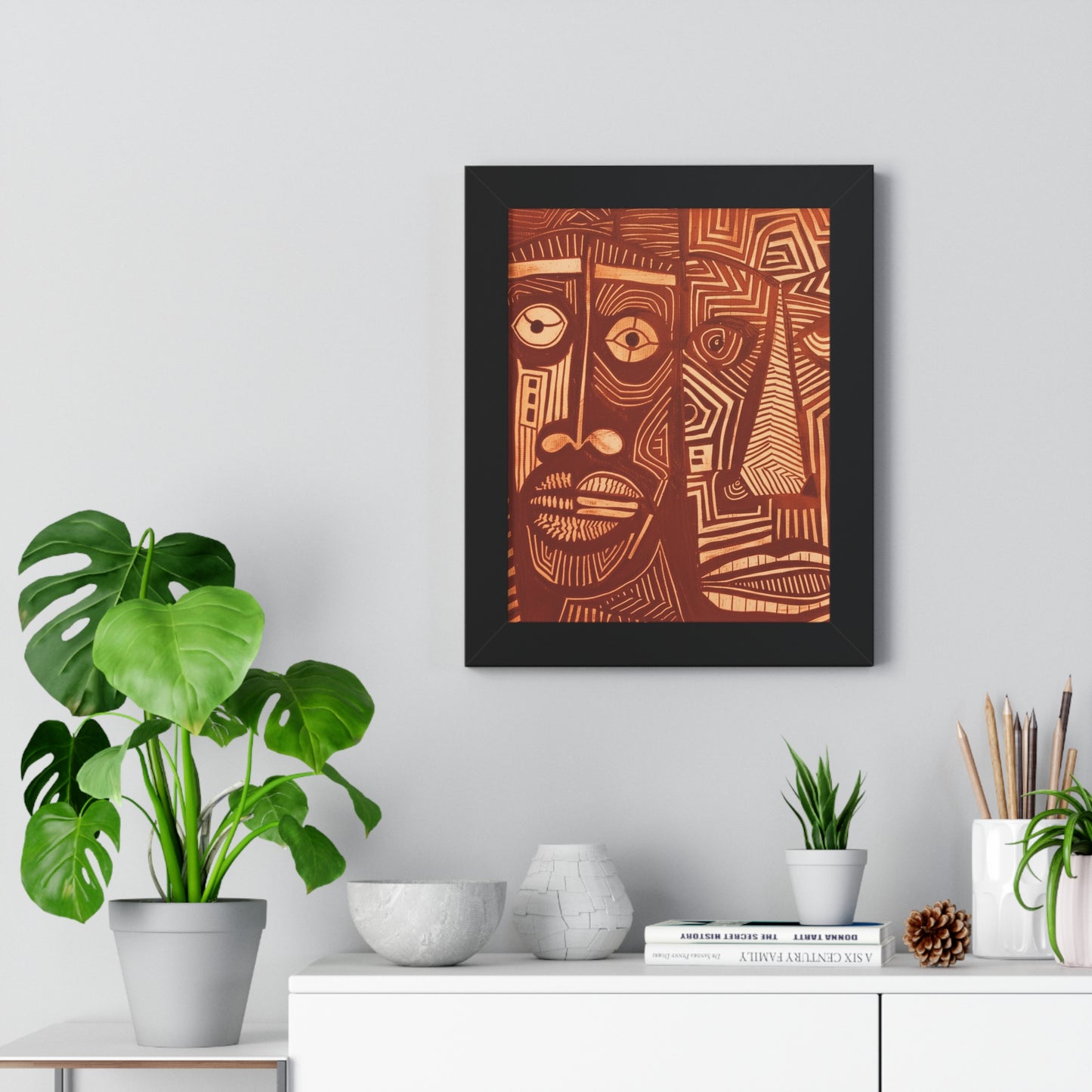 Framed Print — Abstract Faces No. 4