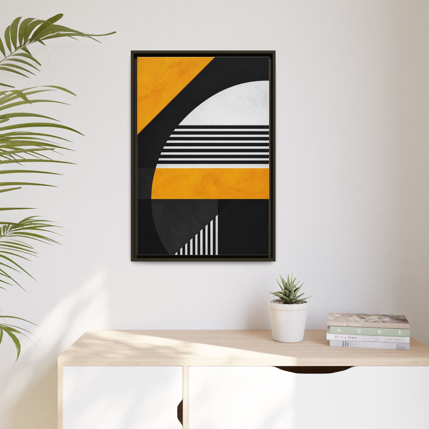 Framed Canvas Print — Afro Modern Geometric No. 3