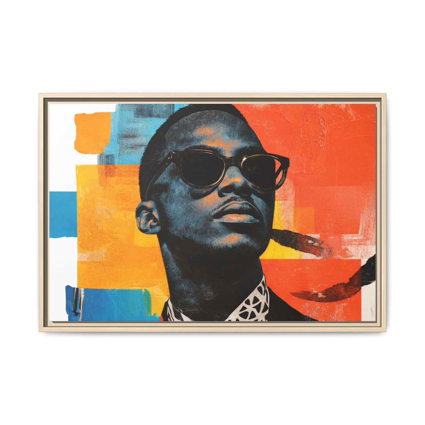 Framed Canvas Print — Jazzy Youth Portrait No. 3
