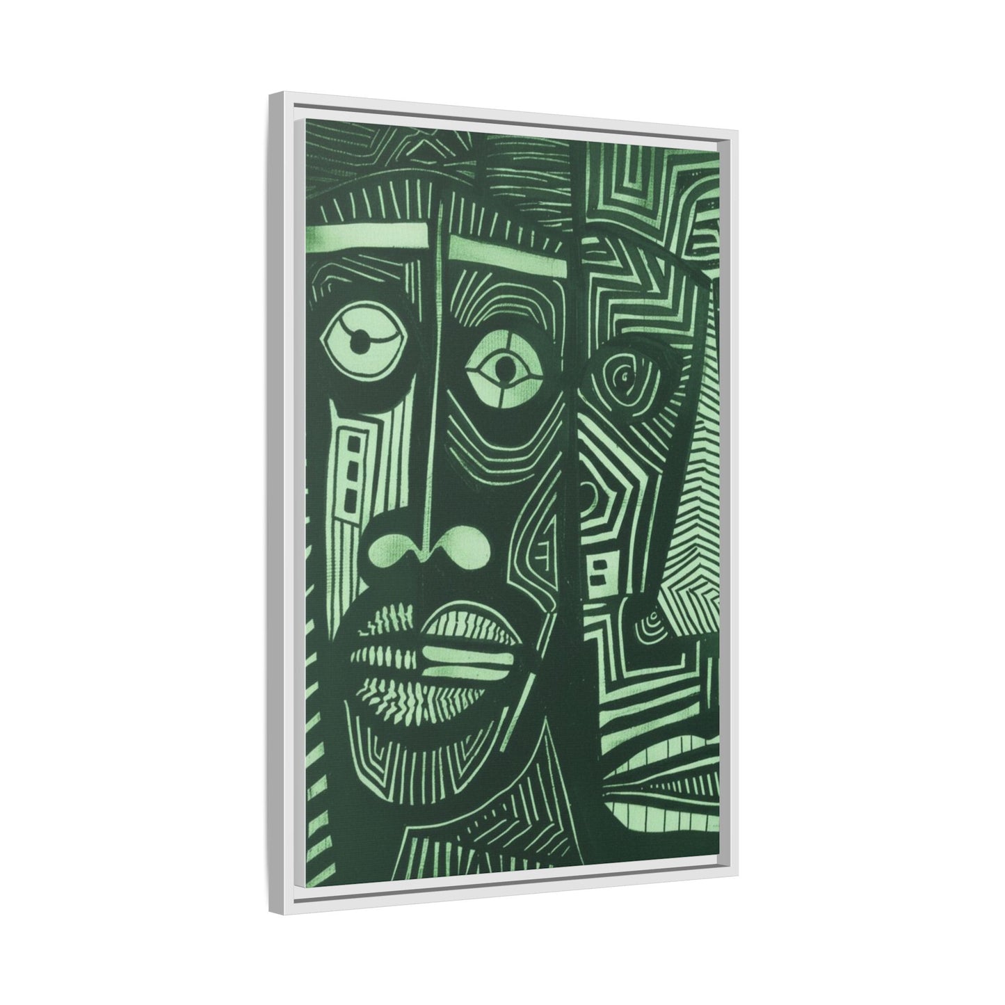 Framed Canvas Print — Abstract Faces No. 1