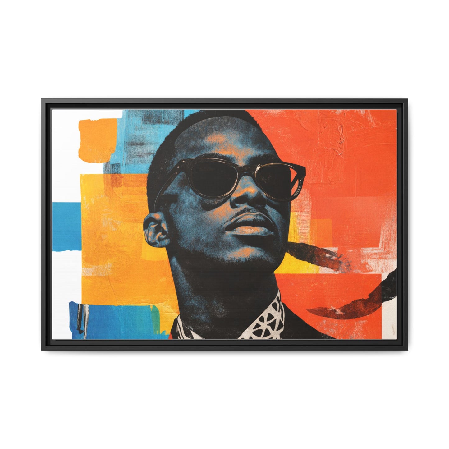 Framed Canvas Print — Jazzy Youth Portrait No. 3