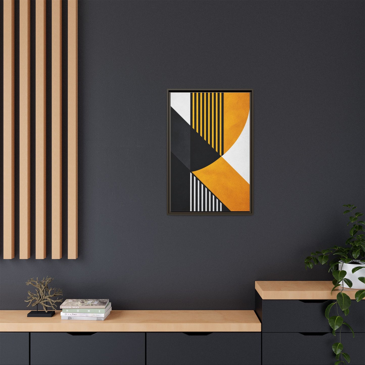 Framed Canvas Print — Afro Modern Geometric No. 2