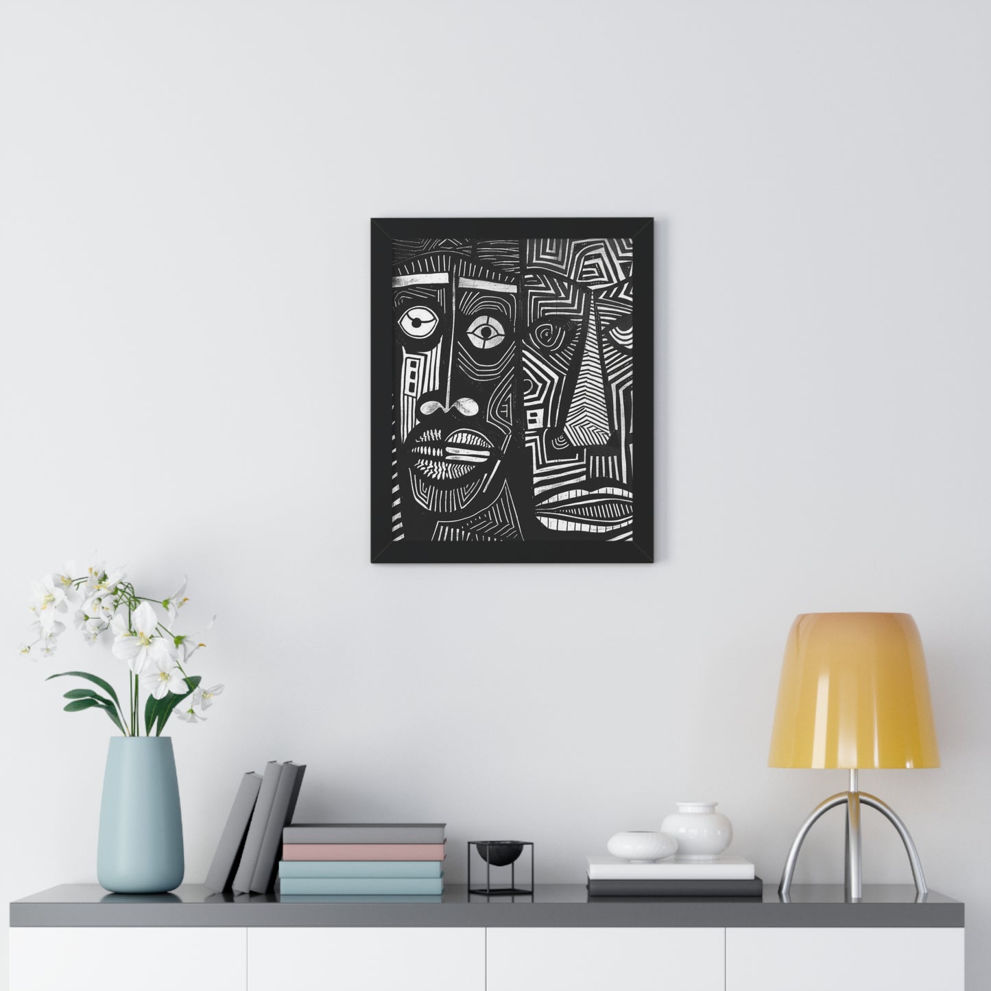 Framed Print — Abstract Faces No. 2