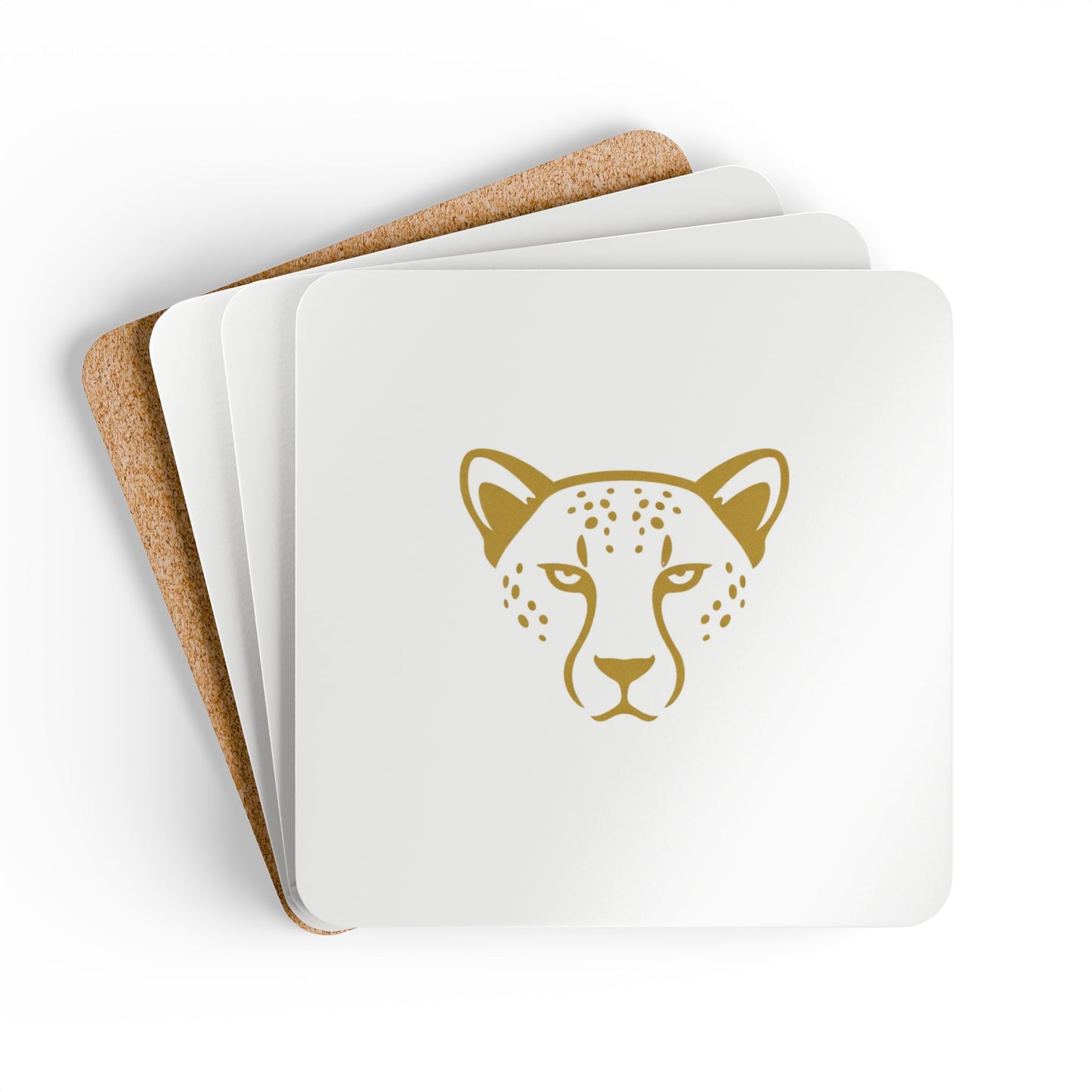 Cork Coaster Set — Cheetah