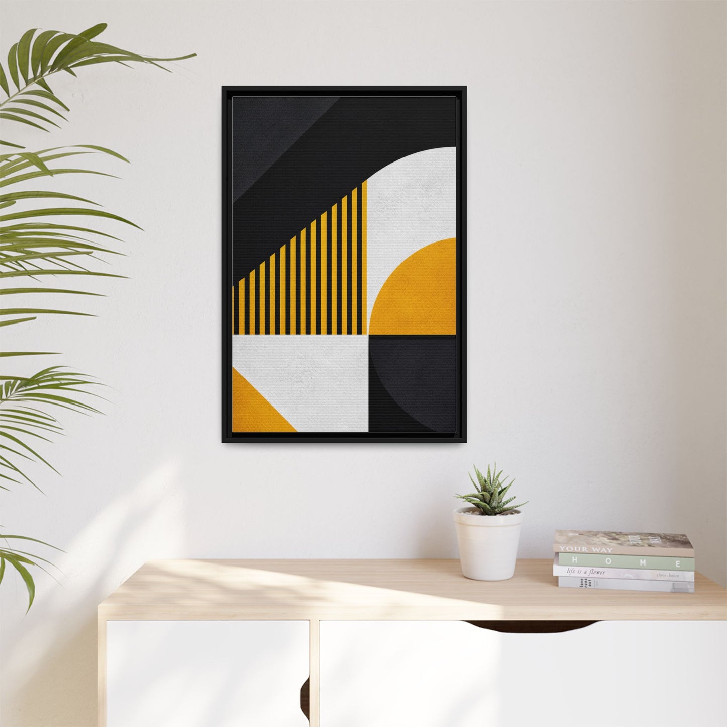 Framed Canvas Print — Afro Modern Geometric No. 4