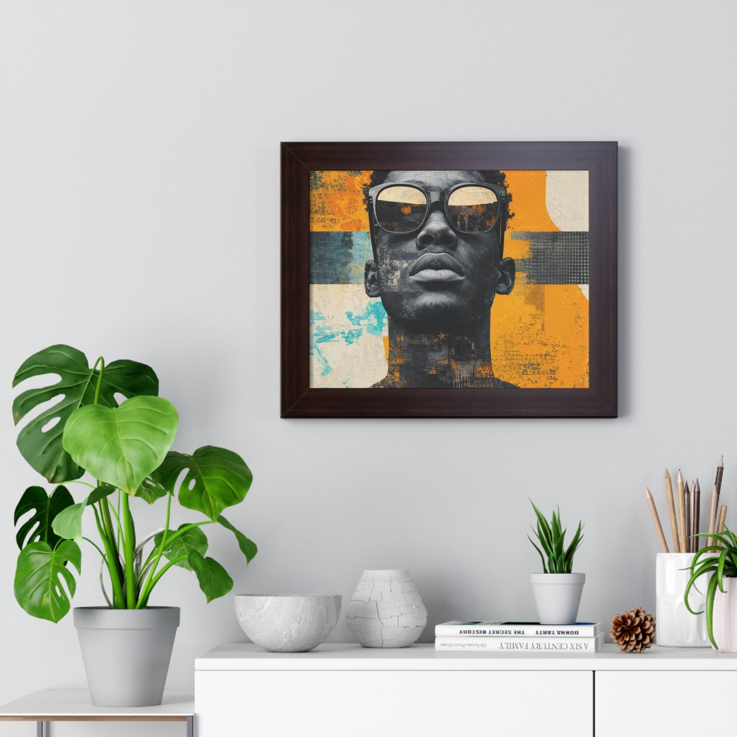Framed Art Print – Jazzy Youth Portrait No. 5