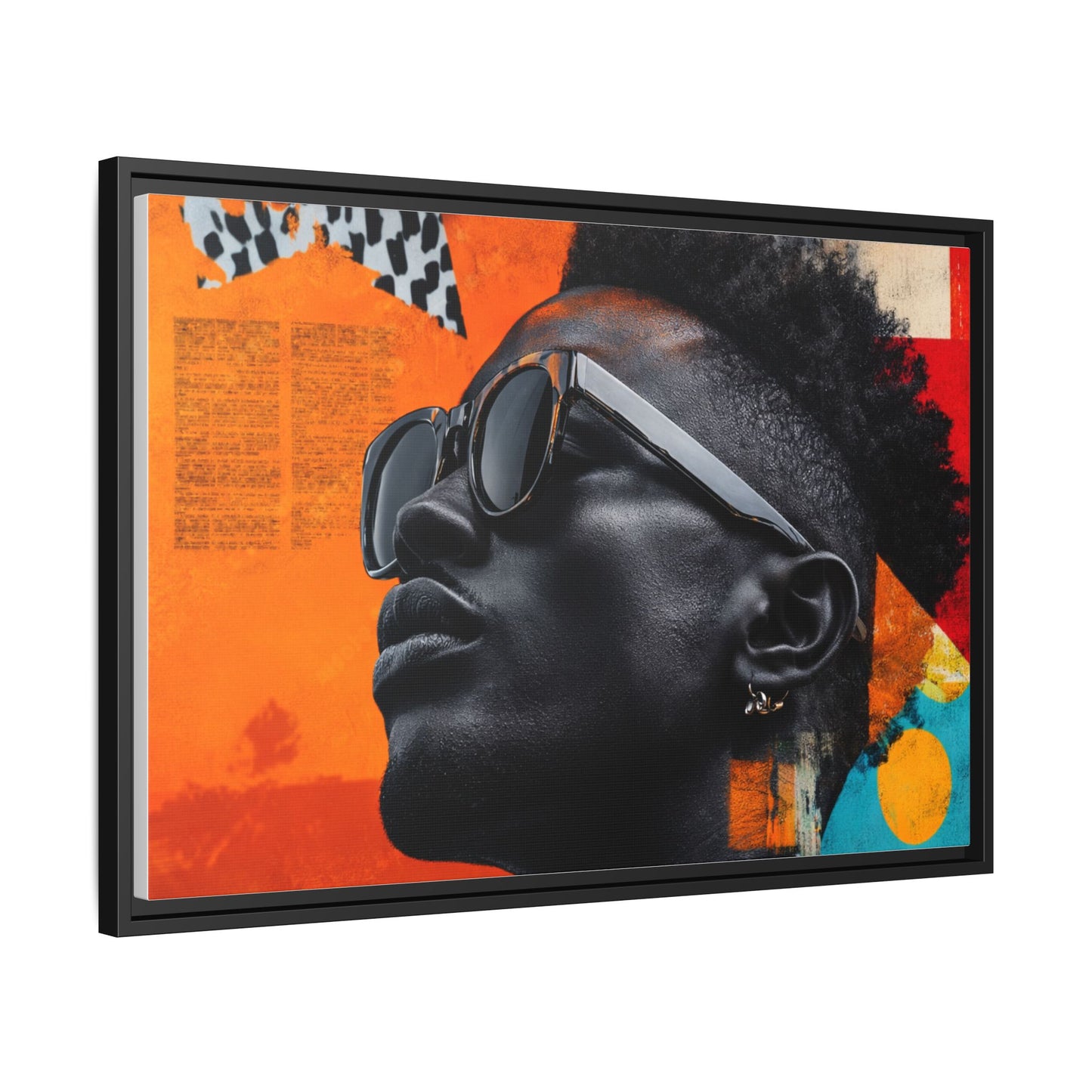 Framed Canvas Print — Jazzy Youth Portrait No. 6