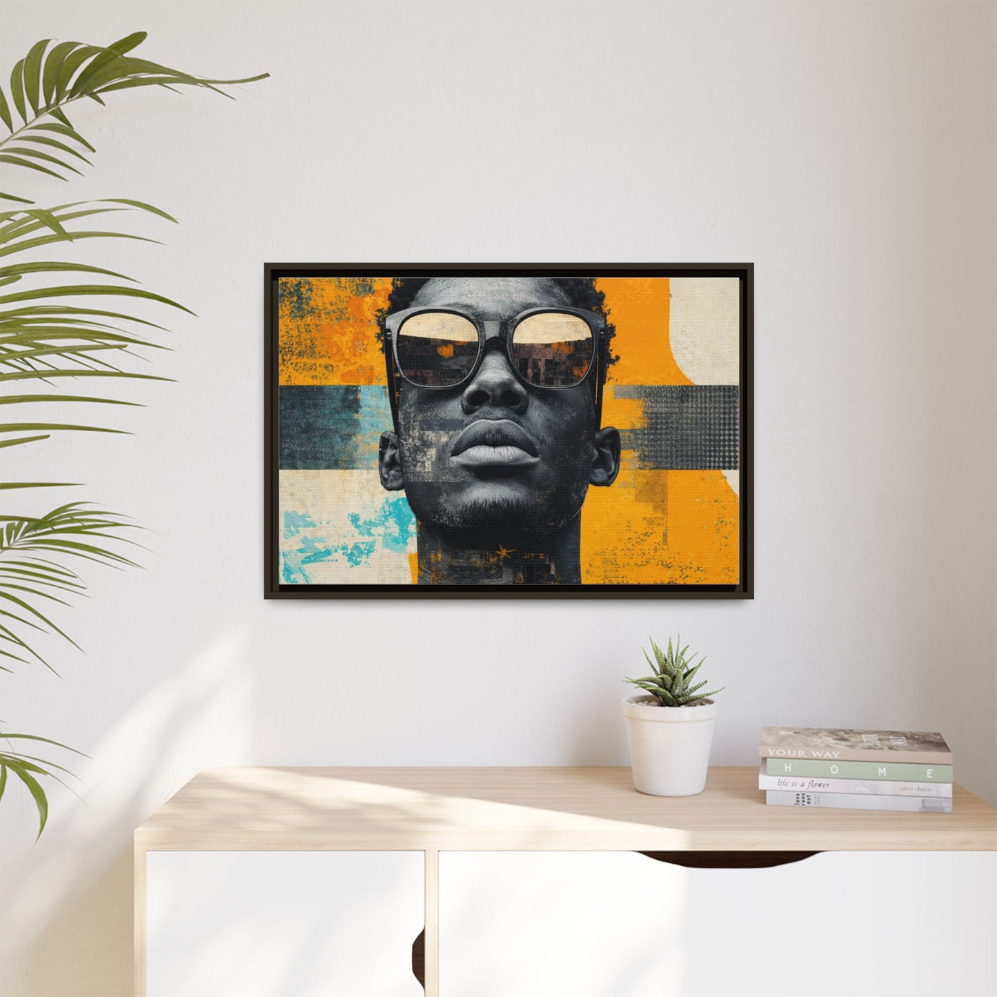 Framed Canvas Print — Jazzy Youth Portrait No. 5