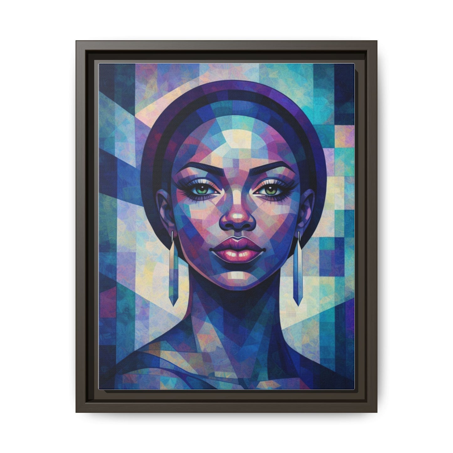 Framed Canvas Print — Blue Beauty 1